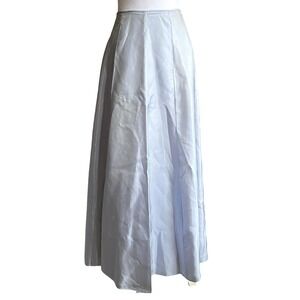 Vintage Y2K A Line Satin Blue Formal Maxi Skirt 4 Prom Fairy Cottage Femme Gown